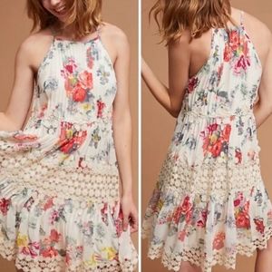Anthropologie Pins and Needles Floral Halter Dress NWT SIZE XS